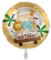 Preview: Folienballon - Happy Birthday, Safari gelb - ø 43cm